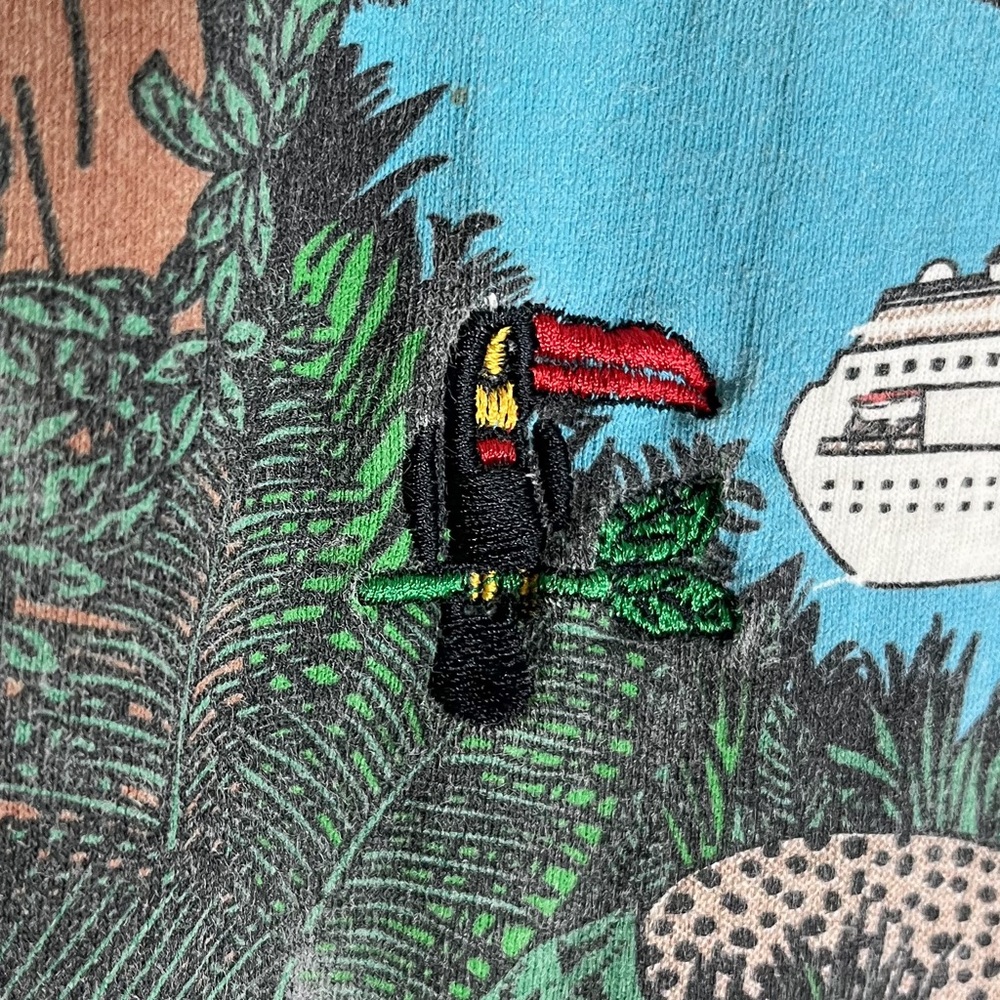 Vintage Royal Caribbean Shirt Men M White Cruise Ship Panama Canal Embroidered - Picture 5 of 7